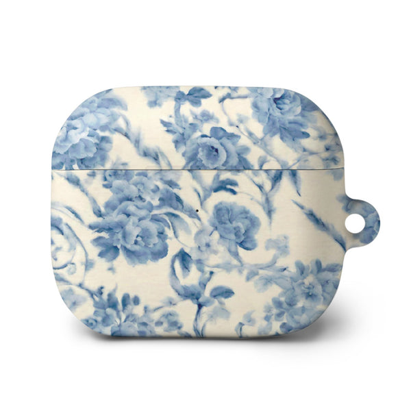 [Matte] AirPods Case Vintage Flower Blue