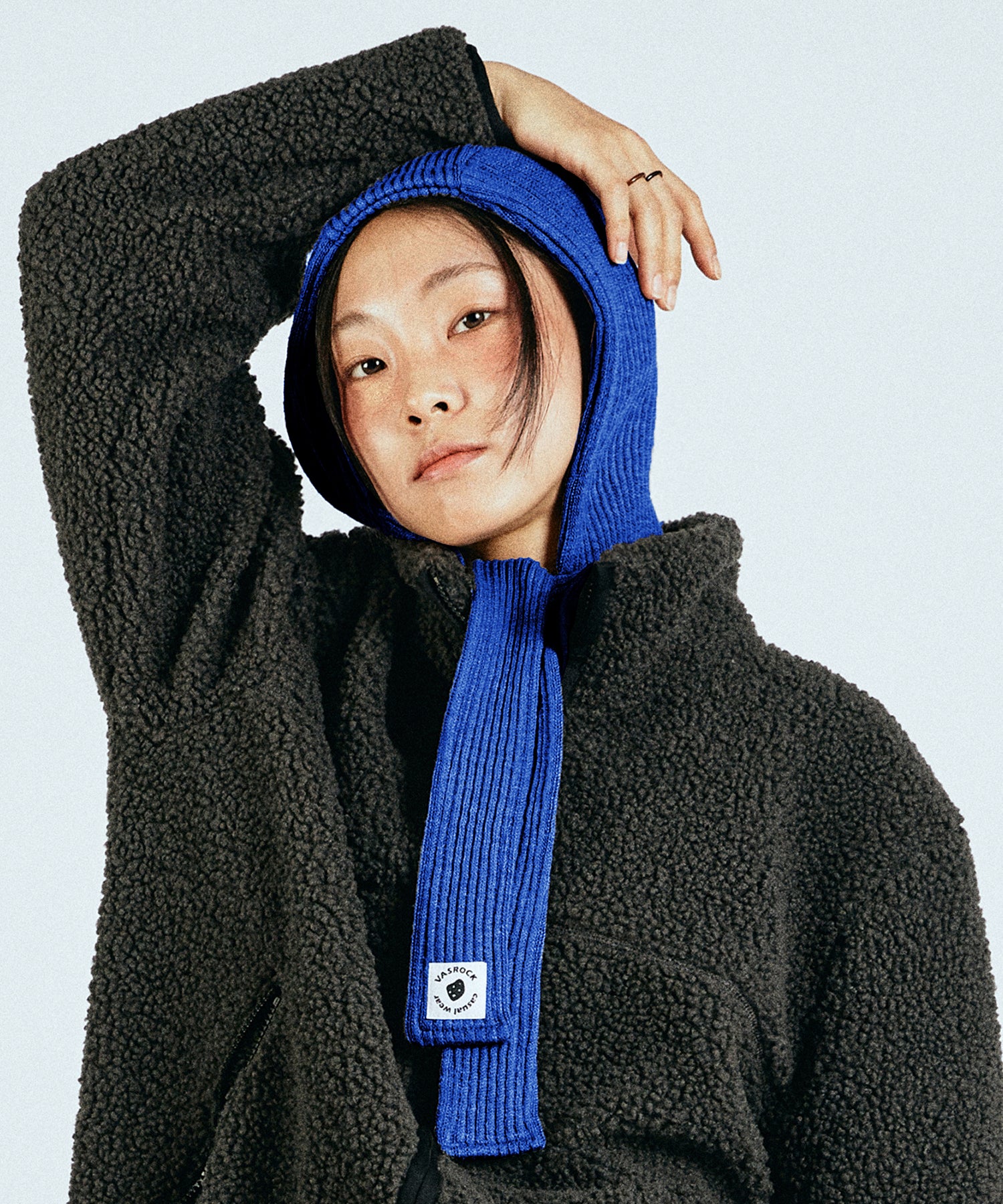 Churros Knit Muffler Balaclava Blue