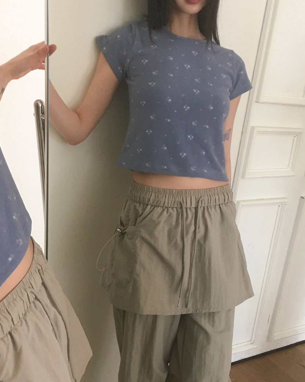 ビュレップ フラワー クロップ 半袖Tシャツ