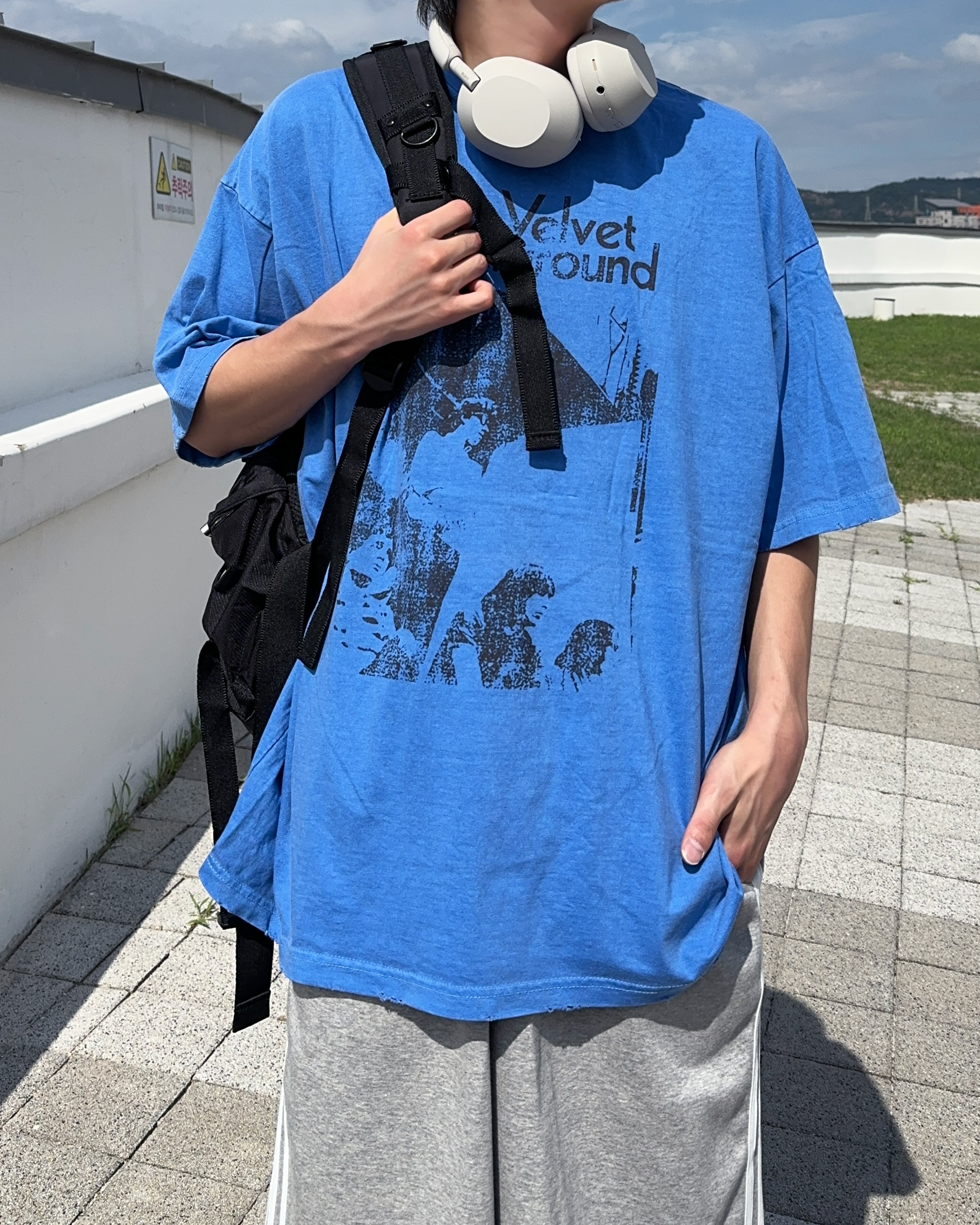 Vedder Damage Short Sleeve T-Shirt(BLUE) - SCENERITY | 60