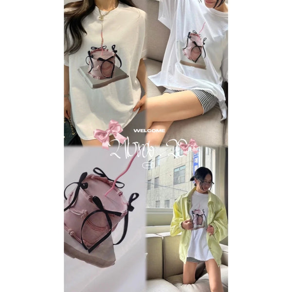 #T0608 ケーキ柄Tシャツ