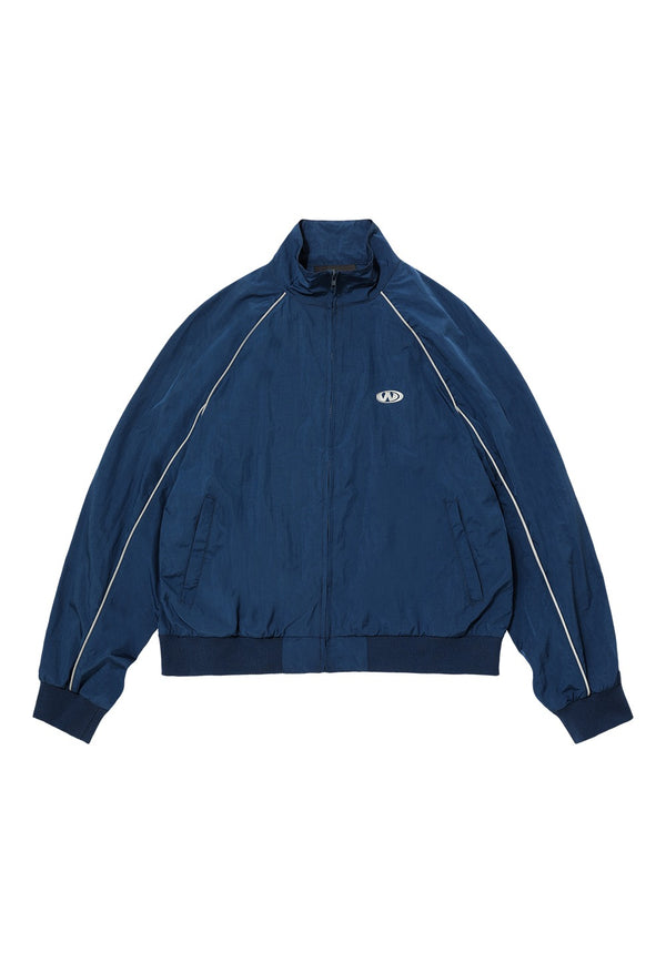 Track logo piping zip-up - LIGHT NAVY