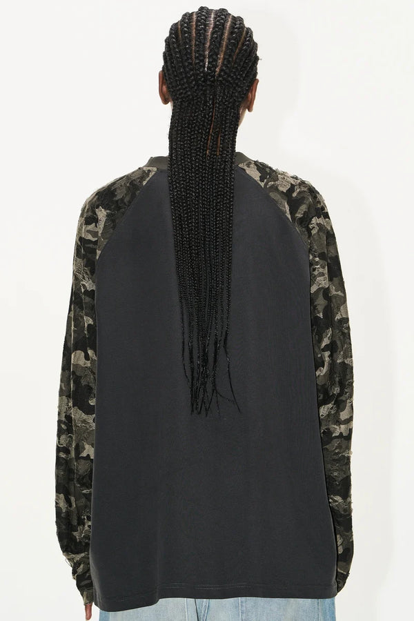 Camo Logo Raglan Long-Sleeve Tee