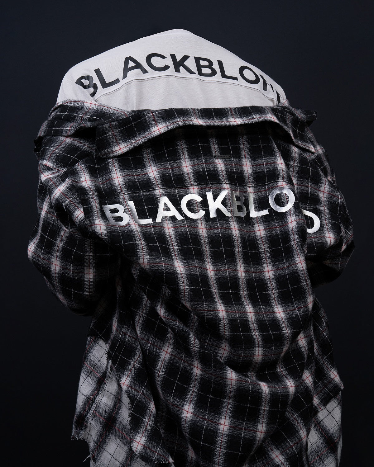 BBD Classic Smile Logo Layered Check Shirt (Black)