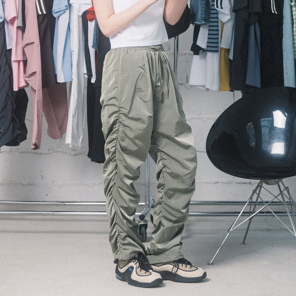 BANDING NYLON SHIRRING PANTS(KHAKI) 