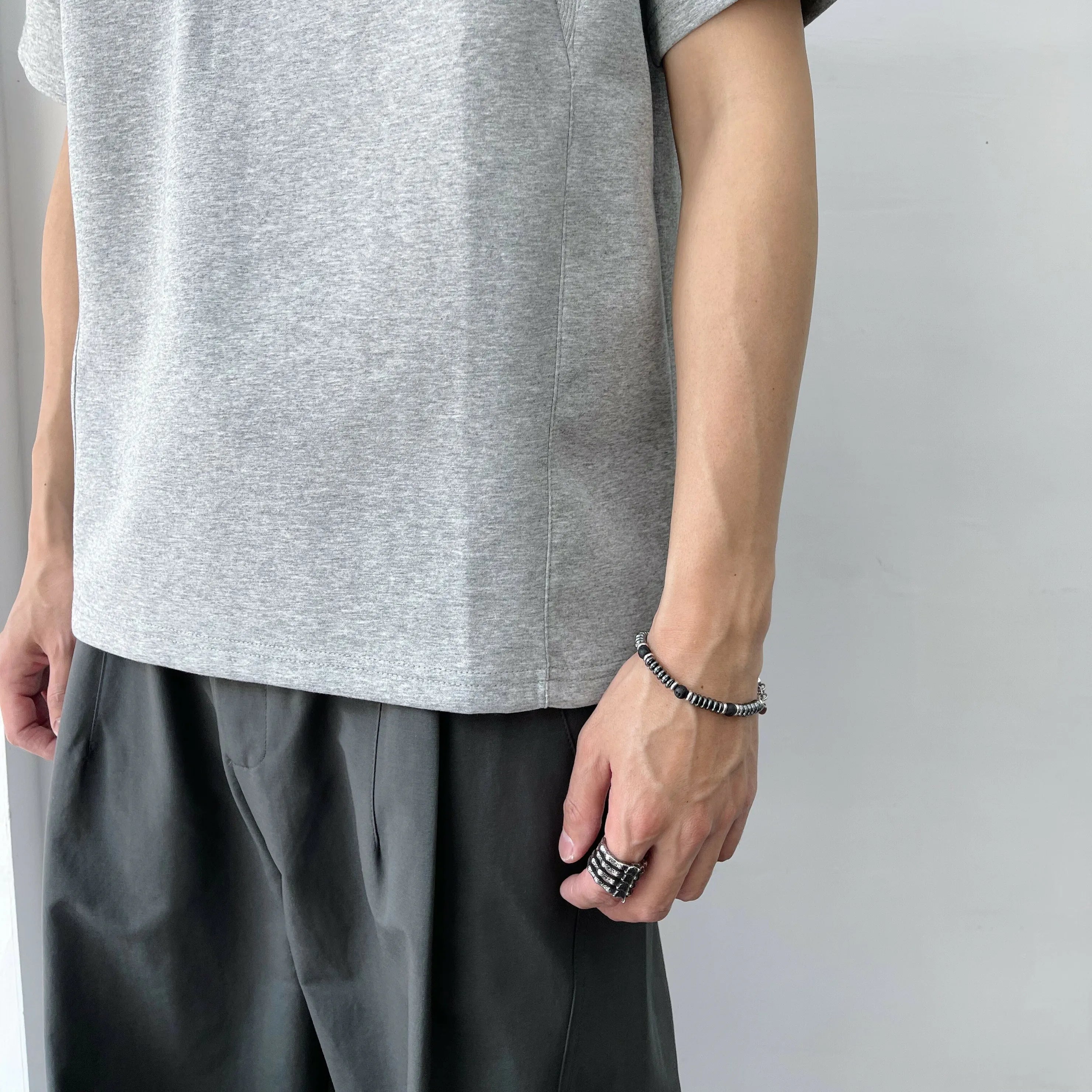 ウォッシュドストライプTシャツ