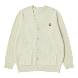 NOMANTIC LAMBS WOOL V-NECK CARDIGAN IVORY