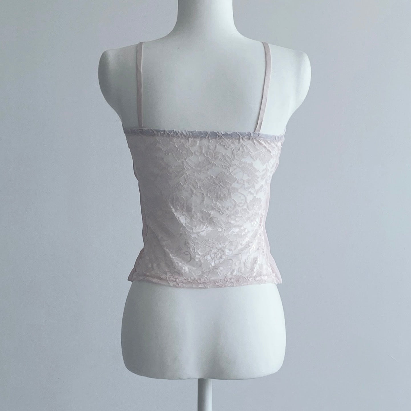 pink lace sleeveless