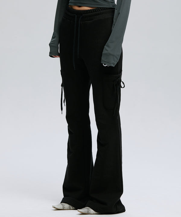 KNOT BOOTCUT SWEATPANTS_BK