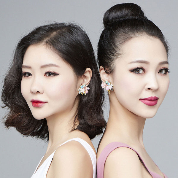 [Couture] Flower Blast Single Multicolor Earrings