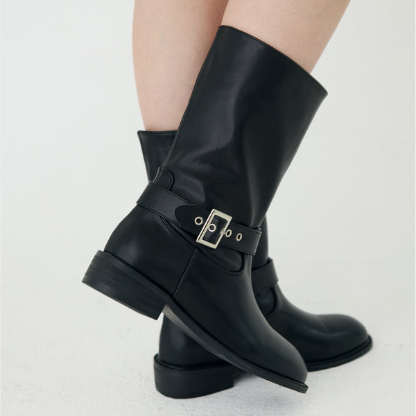 Chester eyelet belted boots_B070_1color_3.5cm