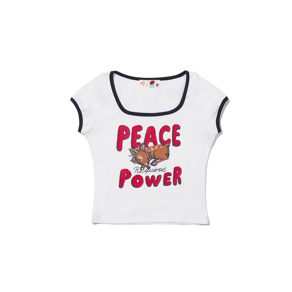 PEACE Crop T-shirt [2Color]