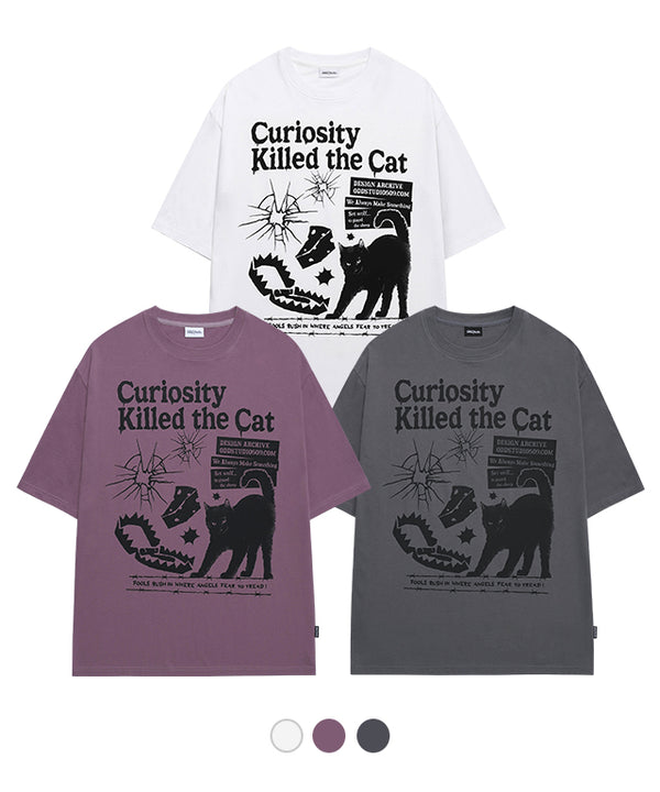 キッチ キャット グラフィック オーバーフィット Tシャツ / Kitchee Cat Graphic Oversized Fit T-Shirt