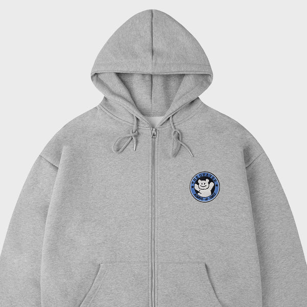 [UNISEX] Big Line Bear Smile Wappen Hoodie