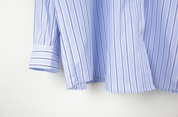 Multi stripe oversize shirts_ blue