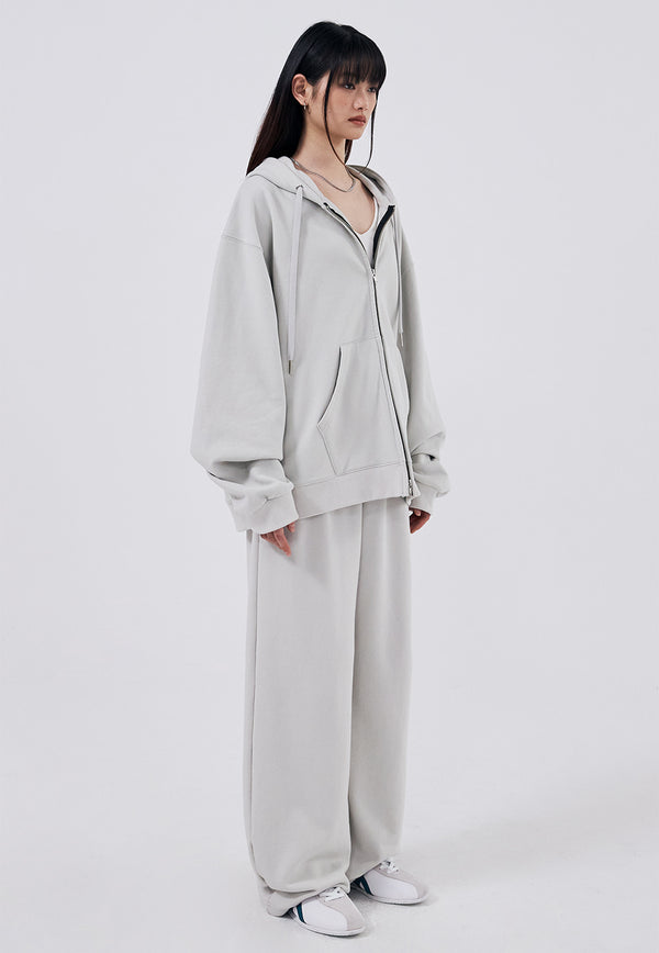 Signature relax wide pants - LIGHT GREY