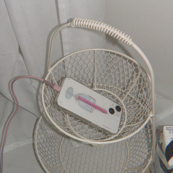 ピンク キャンドルホルダーケース (clear)