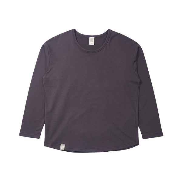 ESSENTIAL PLEAT U-NECK TEE (Charcoal)