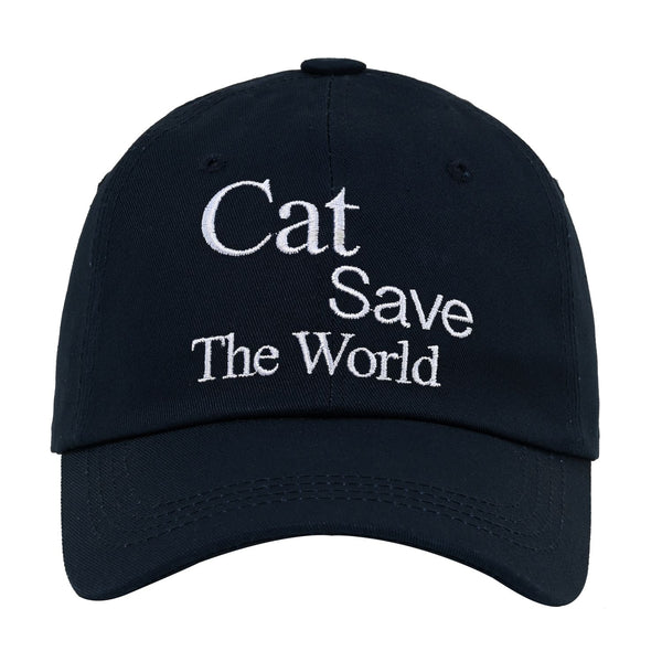 Cat Save The World ボールキャップ (Navy)