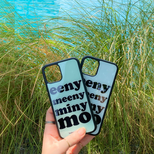 [MADE] eeny meeny miny mo Glass Bumper iPhone Case - Mint Color