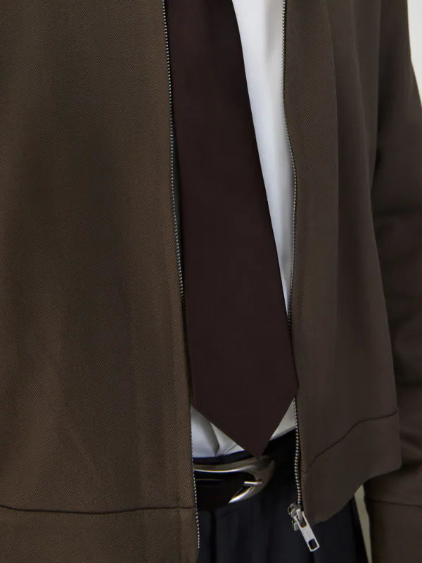 ソリッドブラウンネクタイ