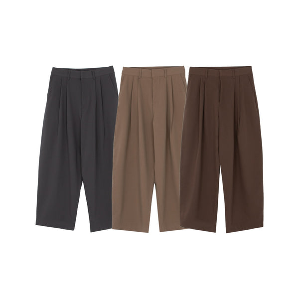 Set Twill Balloon Trousers (3color)