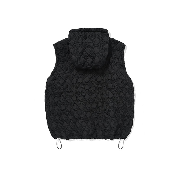 Ugly hooded zip vest / Black