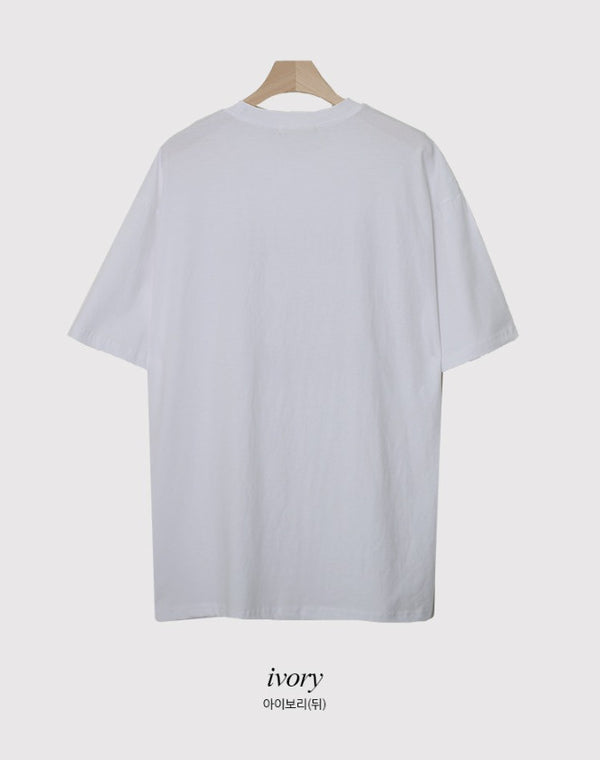 Ocean Printing Loose Short Sleeve T-shirt (3color)