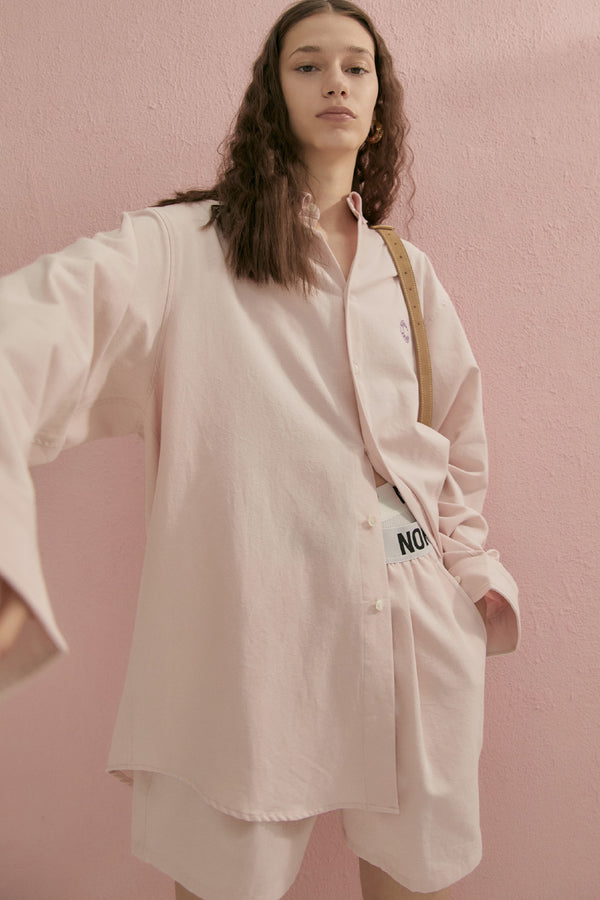 LOGO OXFORD SHIRT RESORT-PINK