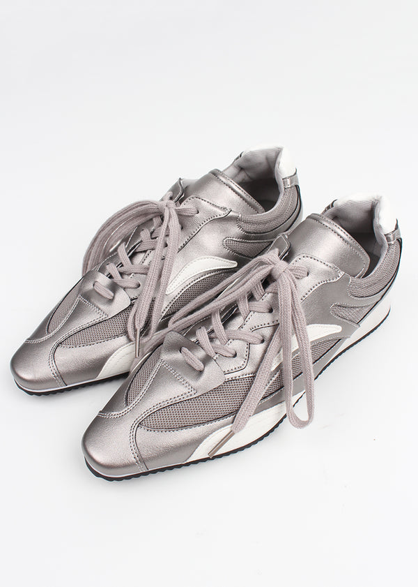 SILVER STILETTO SNEAKERS