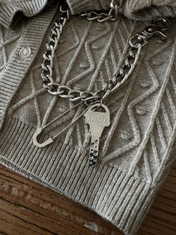 ASCLO Rocky & Safety Pin Chain Key Ring