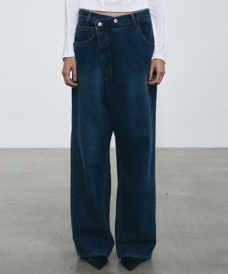 UNBALANCE DENIM PANTS_BLUE