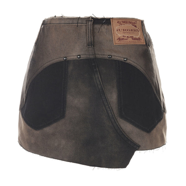 surgery dekki belt mini skirt 'brown'