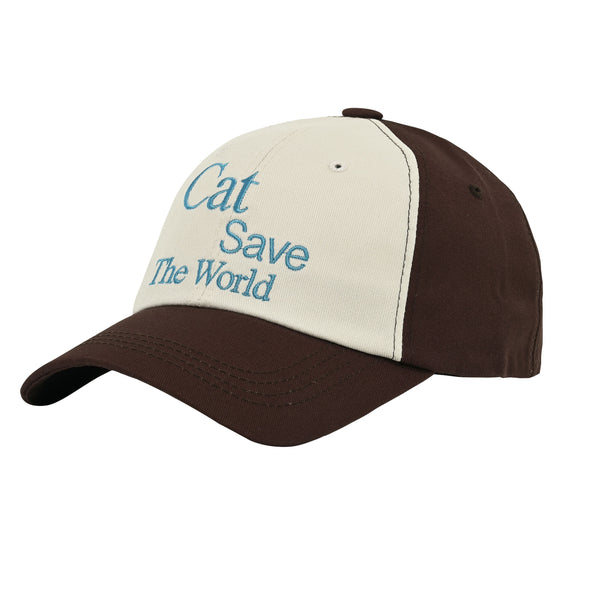 Cat Save The World ボールキャップ (Brown)