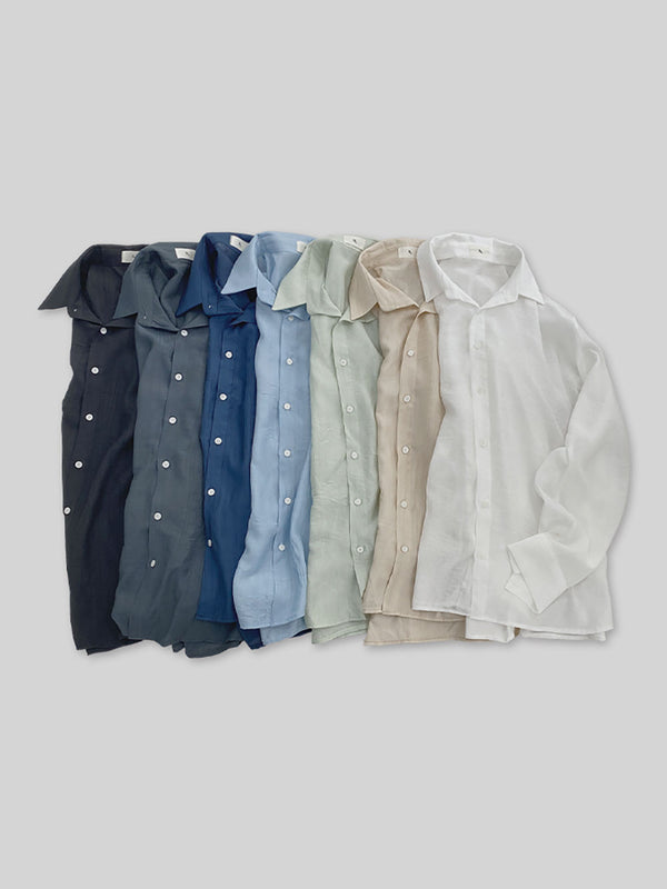 ASCLO Leyto Natural Pleats Shirt (6color)