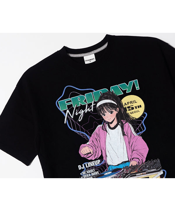 OC フライデーナイトTシャツ (ブラック)