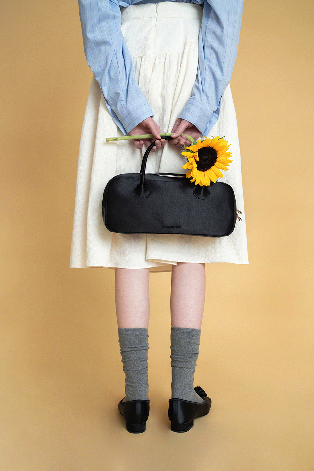 Vegetable satin bag_black