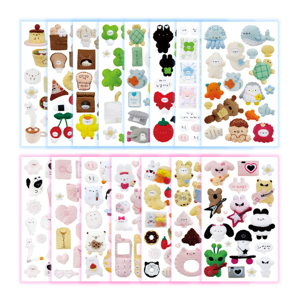 set of 15 stickers