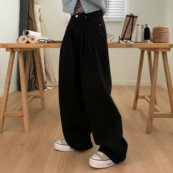 [BELLIDE MADE] Twill Cotton Wide Pintuck Pants