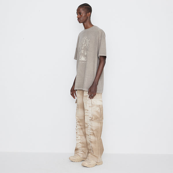 Dyeing Cargo Banding Pants Beige