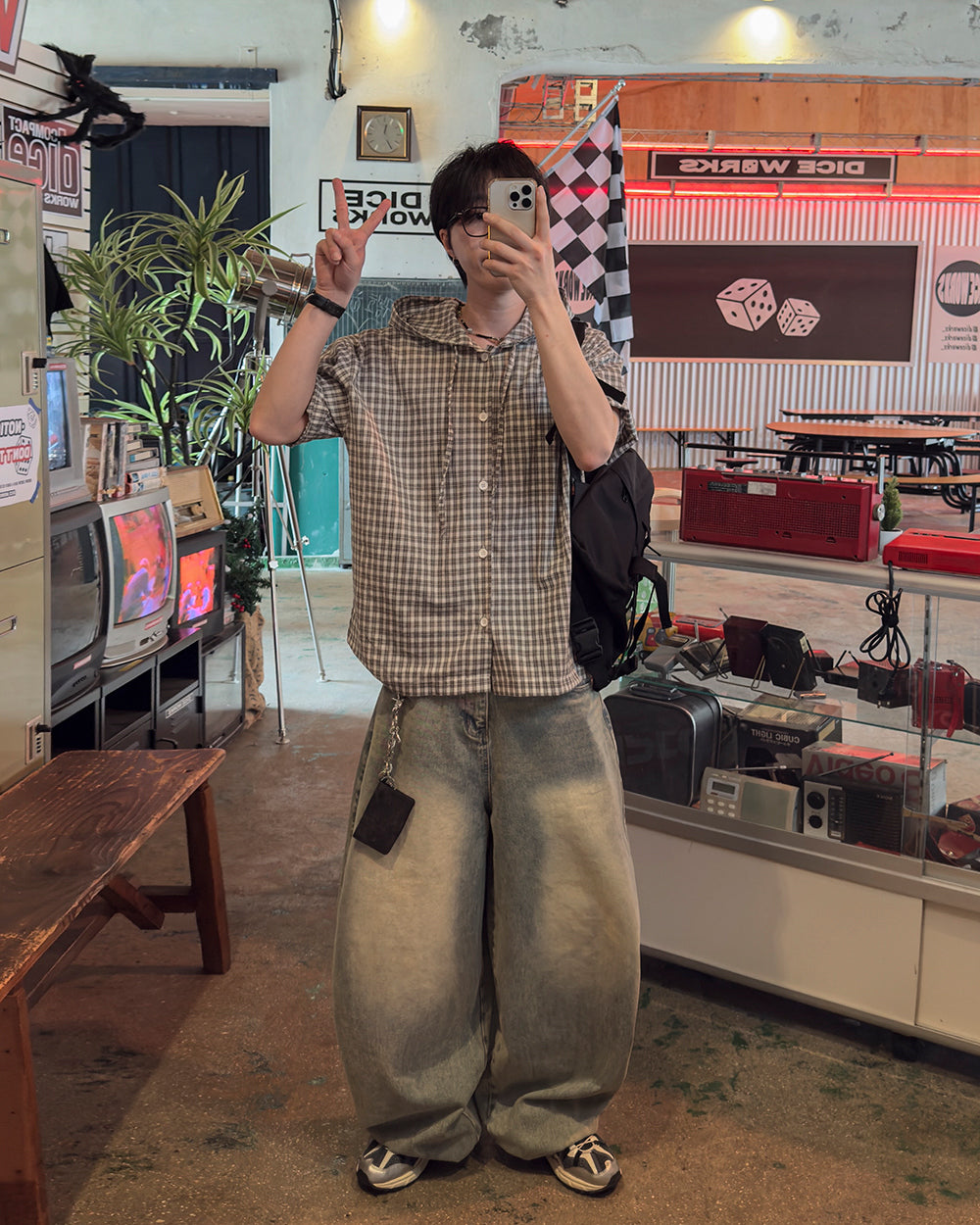 クリアバルーンデニムパンツ