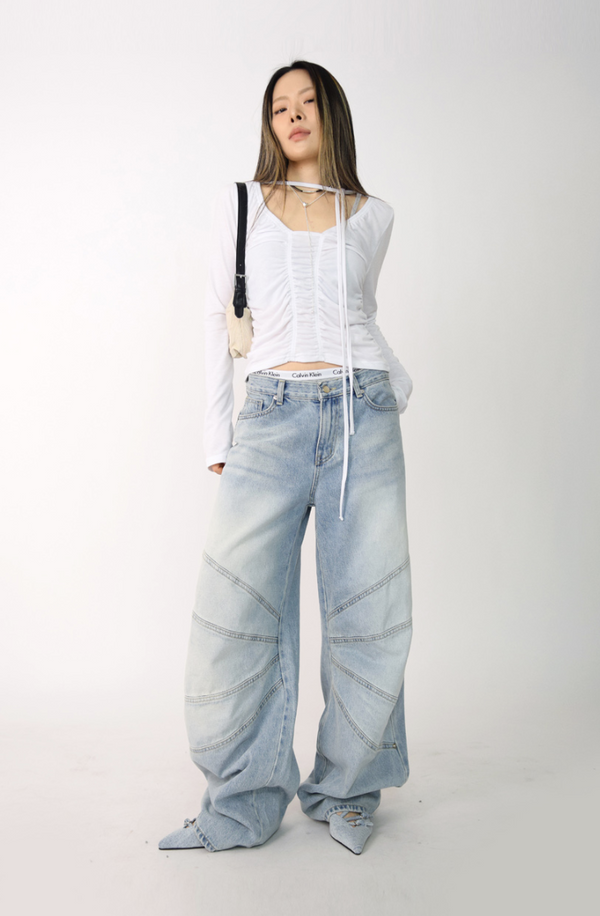 wing denim pants(2color)