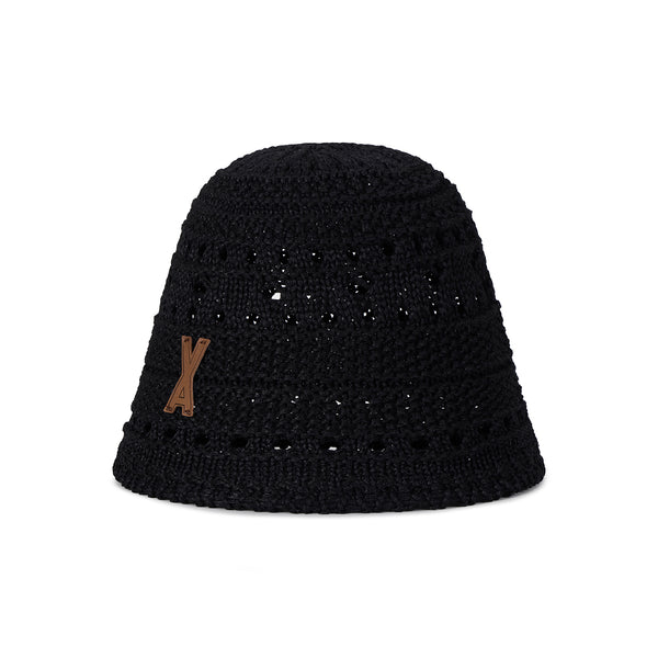 VA Patch Soft Knit Bucket Hat / Black