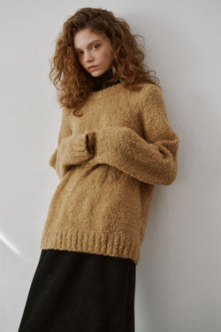 Coil round knit (Beige)