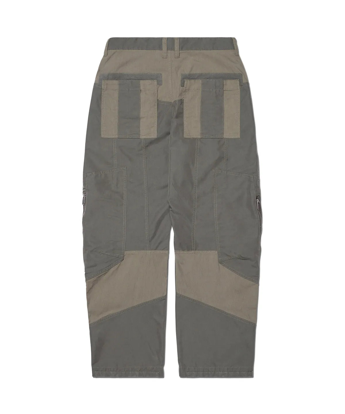 SIDE ZIPPER DOUBLE KNEE PANTS - KHAKI