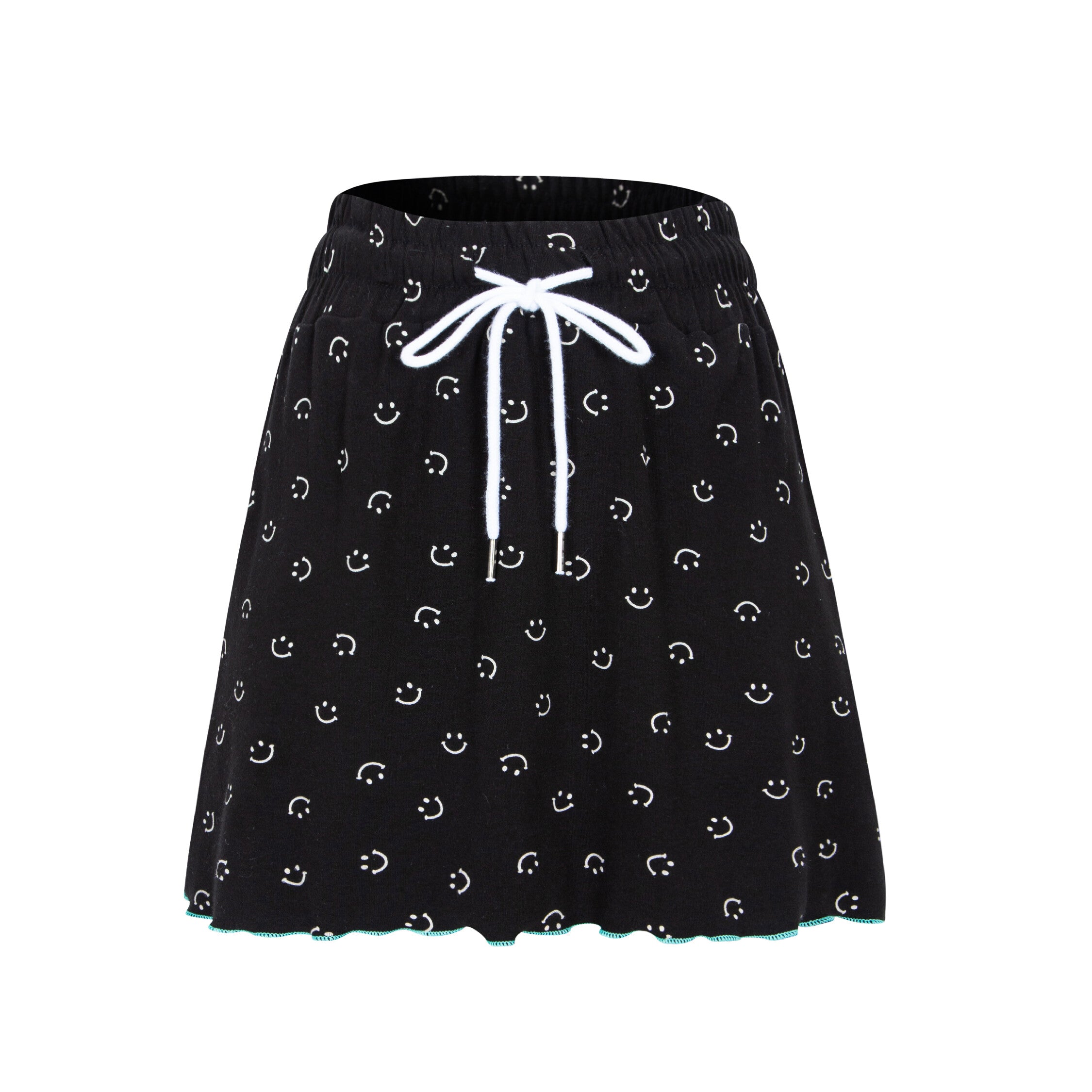 smile mini skirt black