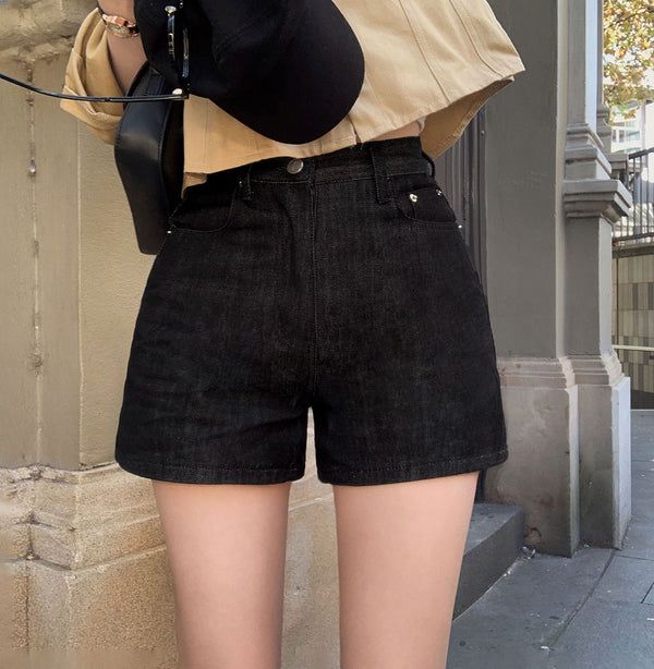 [BELLIDE MADE] non-fade denim shorts