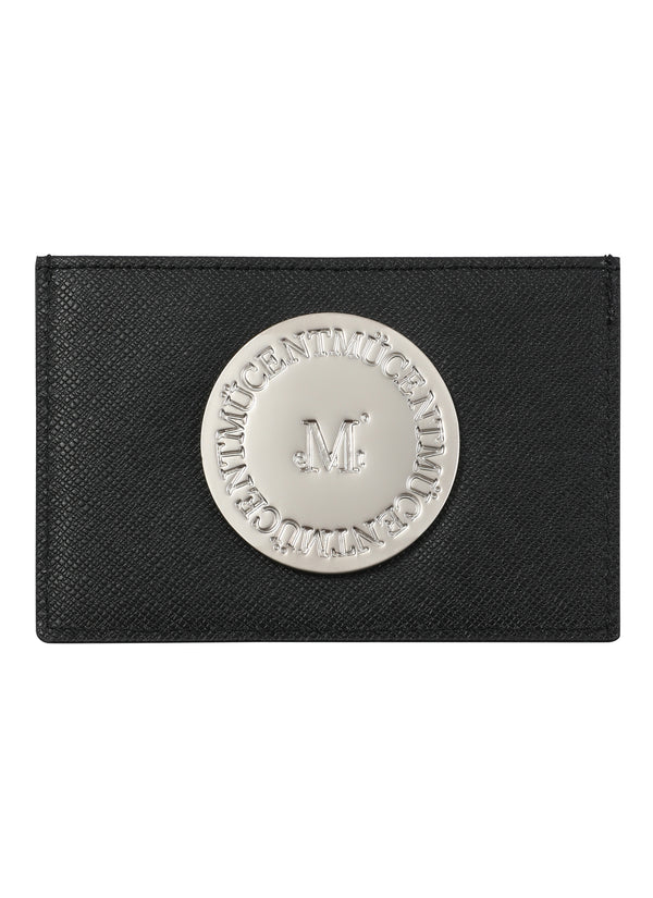 COMPACT SIGNATURE METAL LOGO CARD WALLET