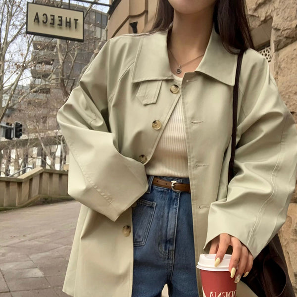 [BELLIDE MADE] single half trench coat