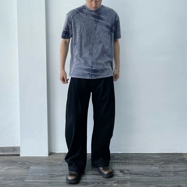 ウォッシュドストライプTシャツ